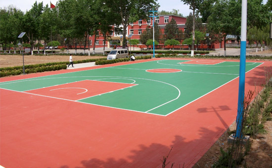 硅pu籃球場(chǎng)地面