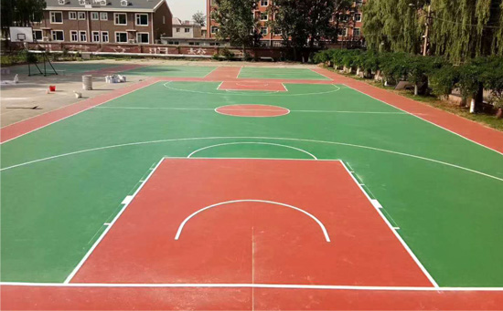 丙烯酸室外籃球場(chǎng)圖片