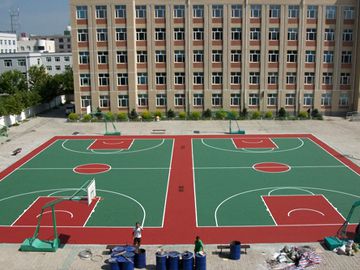 齊市丙烯酸籃球場案例二十八中