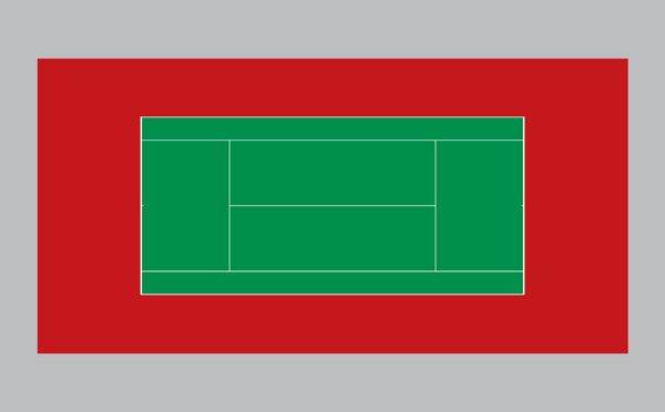 標準塑膠網球場平面圖片